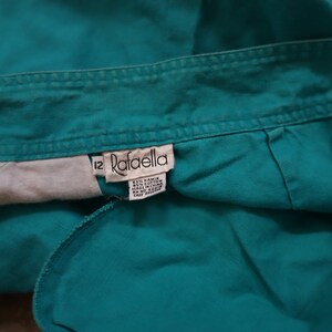 Vintage 1980s 90s Rafaella 26 high waist teal turquoise shorts image 9