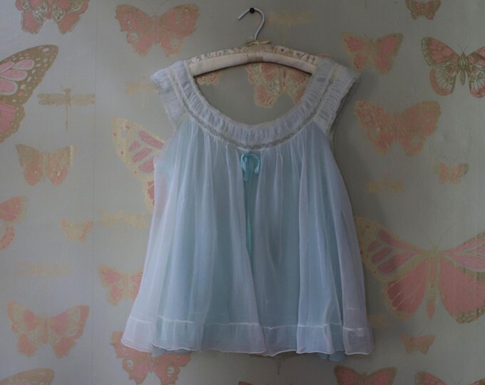 Vintage 1950s Seamprufe Babydoll Lingerie Light Blue Pastel Layered - Etsy
