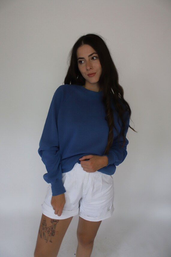 Vintage 1980s medium large dark blue Jerzees distr