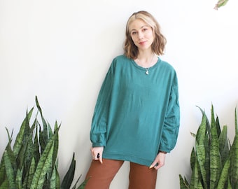 Vintage 1990s Great Cavalier XL green long sleeve shirt pullover