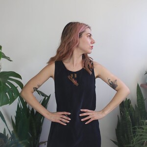 Vintage 1990s sleeveless black tank dress image 7