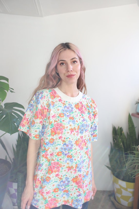 Vintage 1990s Elisabeth - Liz Claiborne floral t-s