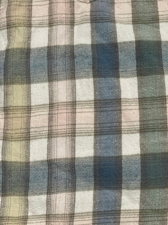 Vintage 1990s long sleeve plaid flannel shirt but… - image 10