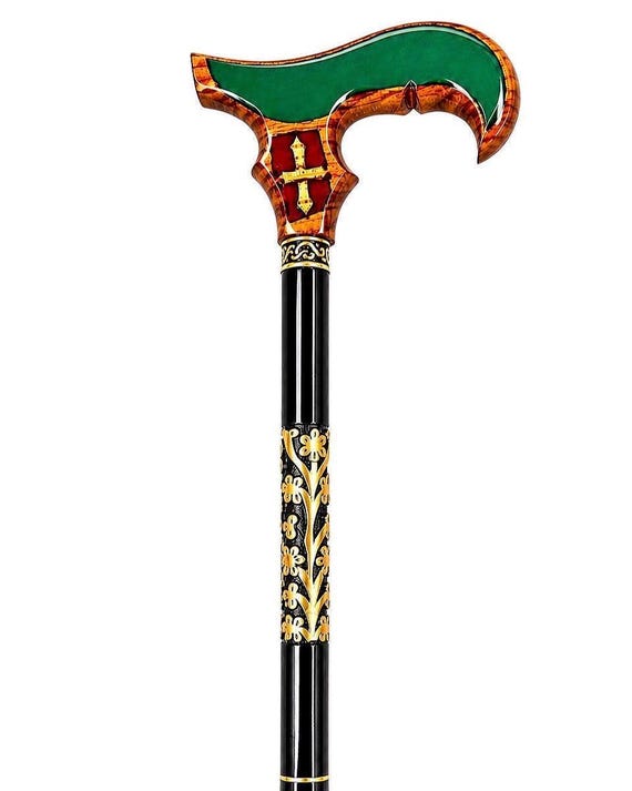 Handcrafted Wooden Walking Cane | Rustic Hiking Staff, Natural Wood Grain