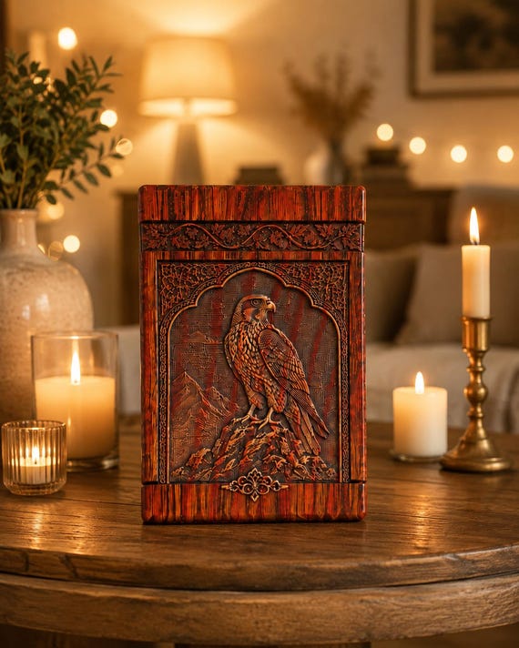 Personalized Wooden Pet Urn, Dog Cat Memorial Keepsake Box (Engraved)