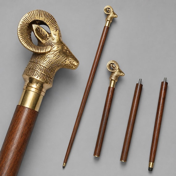 Wooden Walking Stick Cane | Elegant Classic Design, Men Women Support