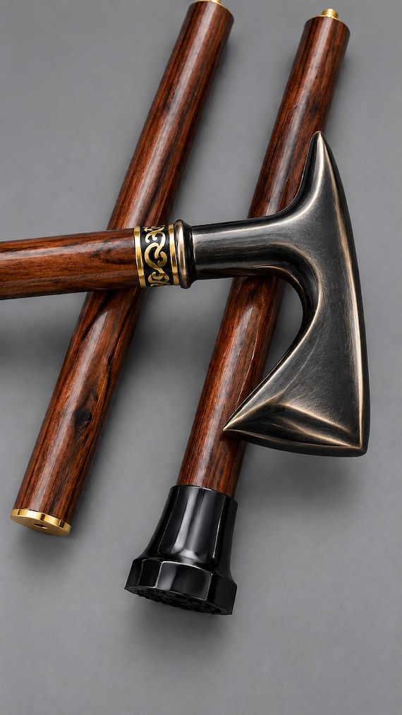 Wooden Walking Stick Cane | Elegant Classic Design, Men Women Support