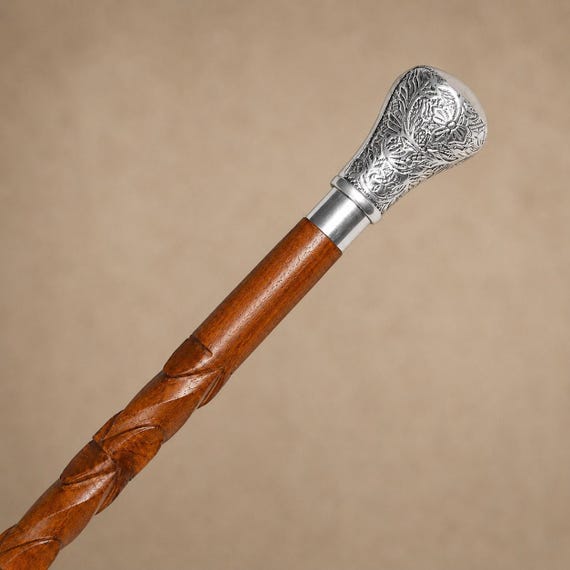 Handmade Wooden Walking Stick | Elegant Classic Design, Durable Support
