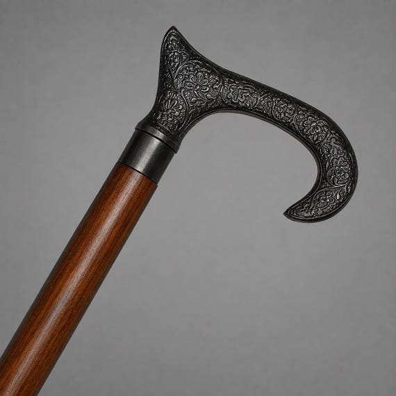 Wooden Walking Stick Cane | Elegant Classic Design, Men Women Support