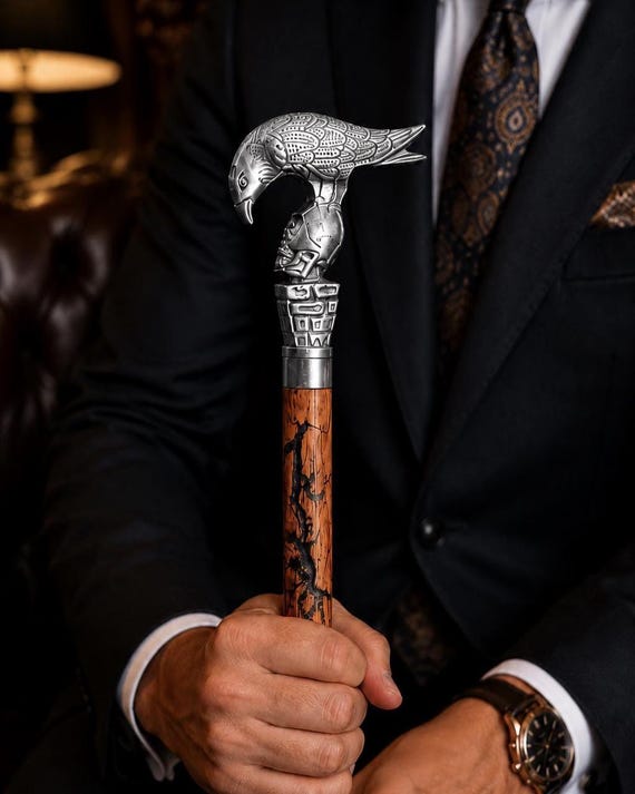 Sheesham Wood Walking Stick, Resin Handle, Elegant String Grip, Handmade Cane