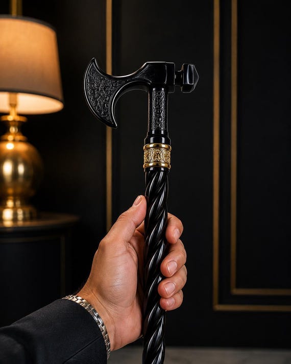 Wooden Walking Stick Cane | Elegant Classic Design, Men Women Support