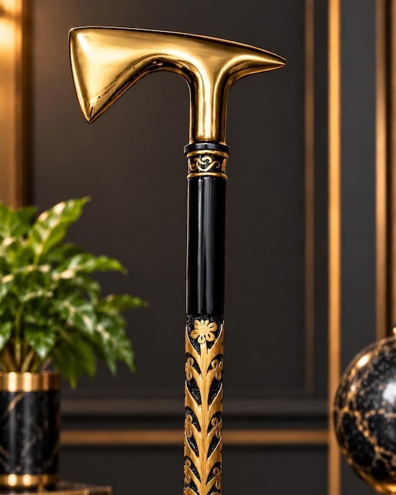 Wooden Walking Stick Cane | Elegant Classic Design, Men Women Support