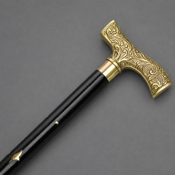 Wooden Walking Stick Cane | Elegant Classic Design, Men Women Support