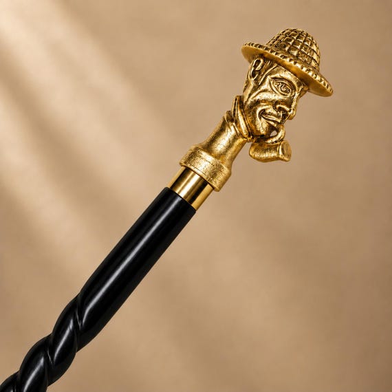 Handmade Wooden Walking Stick | Elegant Classic Design, Durable Support