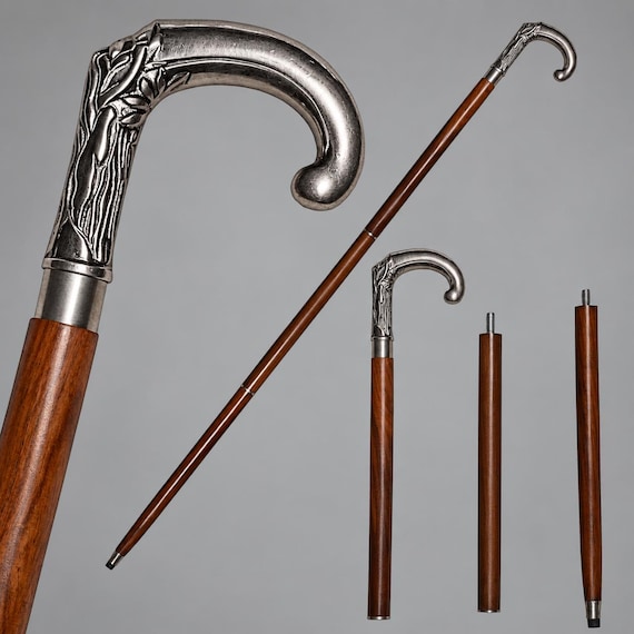 Wooden Walking Stick Cane | Elegant Classic Design, Men Women Support