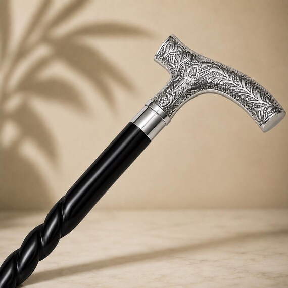 Wooden Walking Stick Cane | Elegant Classic Design, Men Women Support