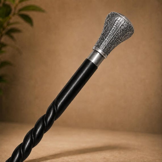 Wooden Walking Stick Cane | Elegant Classic Design, Men Women Support