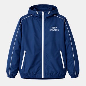 BTS-inspirerad blå Keep-badjacka | Jungkook-inspirerad huvtröja | Handgjord jacka i koreansk stil