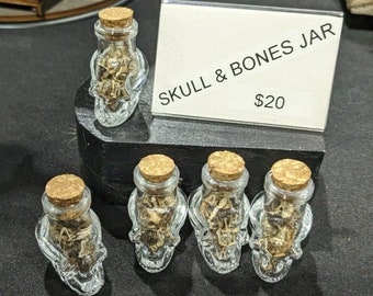 Skull and Bones Glass Jar