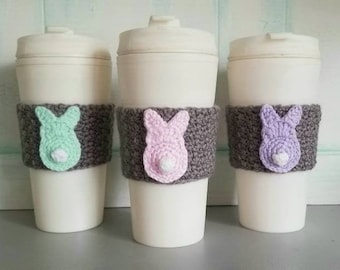 Crochet Bunny Coffee Cup Cozy ~CHOOSE ONE