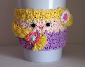 Crochet Rapunzel Coffee Cup Cozy