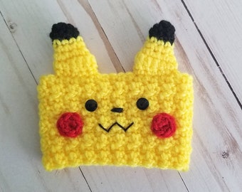 Pikachu Crocheted Coffee Cup Cozy