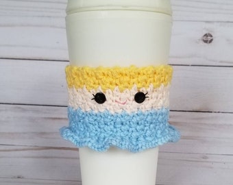 Crochet Cinderella Princess Coffee Cup Cozy