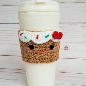 Crochet Gingerbread Boy and Gingerbread Girl Coffee Cup Cozies Gingerbread Girl