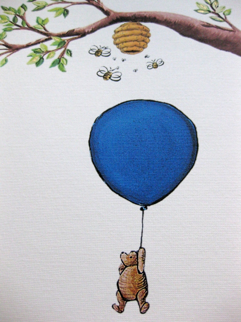 Winnie the Pooh Print the Honey Tree Pooh Bear Artwork Etsy