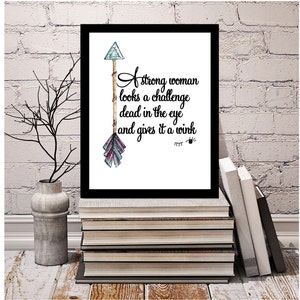 Affirmation Art, Inspiration Quote, Women Empowerment Print, Boho Arrows, Watercolor Art Print, Women Quotes, Girlfriend Gifts, Girl Prints image 6