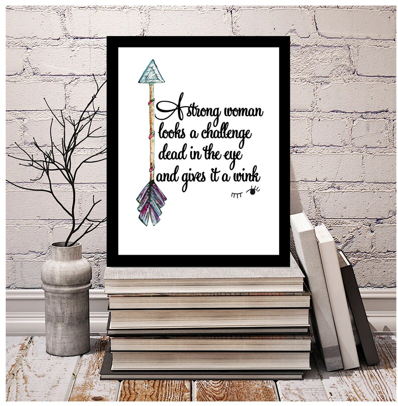 Affirmation Art, Inspiration Quote, Women Empowerment Print, Boho Arrows, Watercolor Art Print, Women Quotes, Girlfriend Gifts, Girl Prints image 6