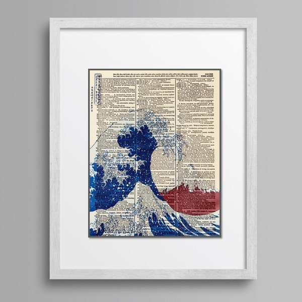 The Great Wave Kanagawa Wall Print, Katsushika Hokusai Painting Wall Hanging Art, Hokusai Wall Art, Great Wave Decor, Mt Fugi