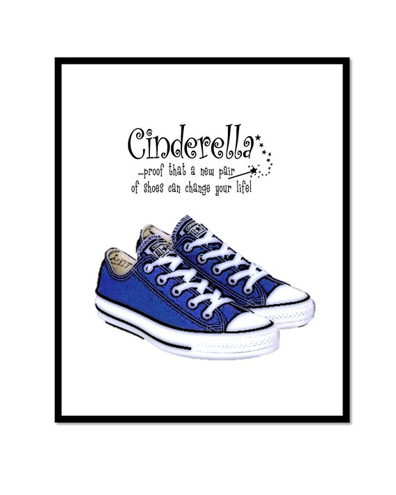 Citation De Nouvelles Chaussures De Cendrillon Blue Converse Etsy France