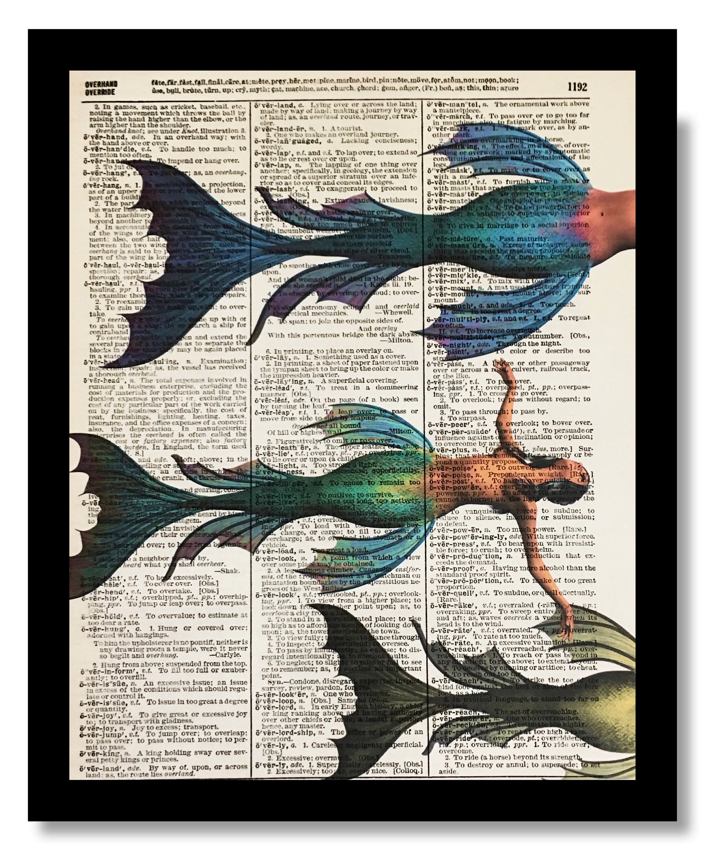 Mermaid Print Mermaid Artwork Mermaid Dream Mermaid | Etsy