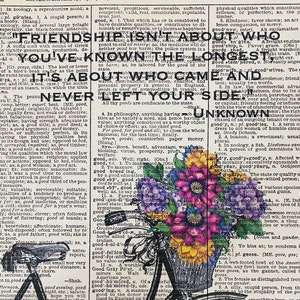 Friendship Quote, Friends Gift Ideas, Friend never left your side, Best Friend Quote, Friendship Wall Print, Gift For Best Friend, 8x10 Size Bild 3