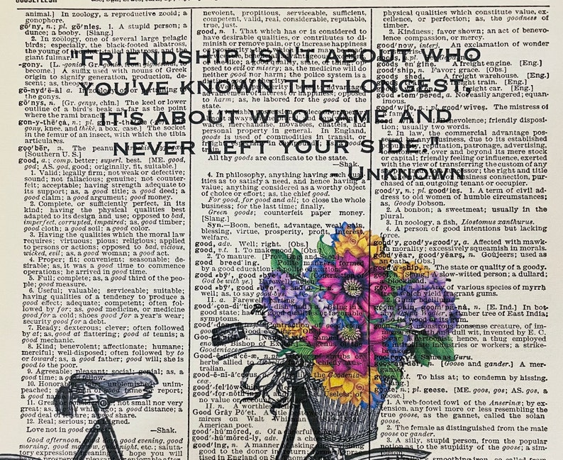 Friendship Quote, Friends Gift Ideas, Friend never left your side, Best Friend Quote, Friendship Wall Print, Gift For Best Friend, 8x10 Size Bild 3