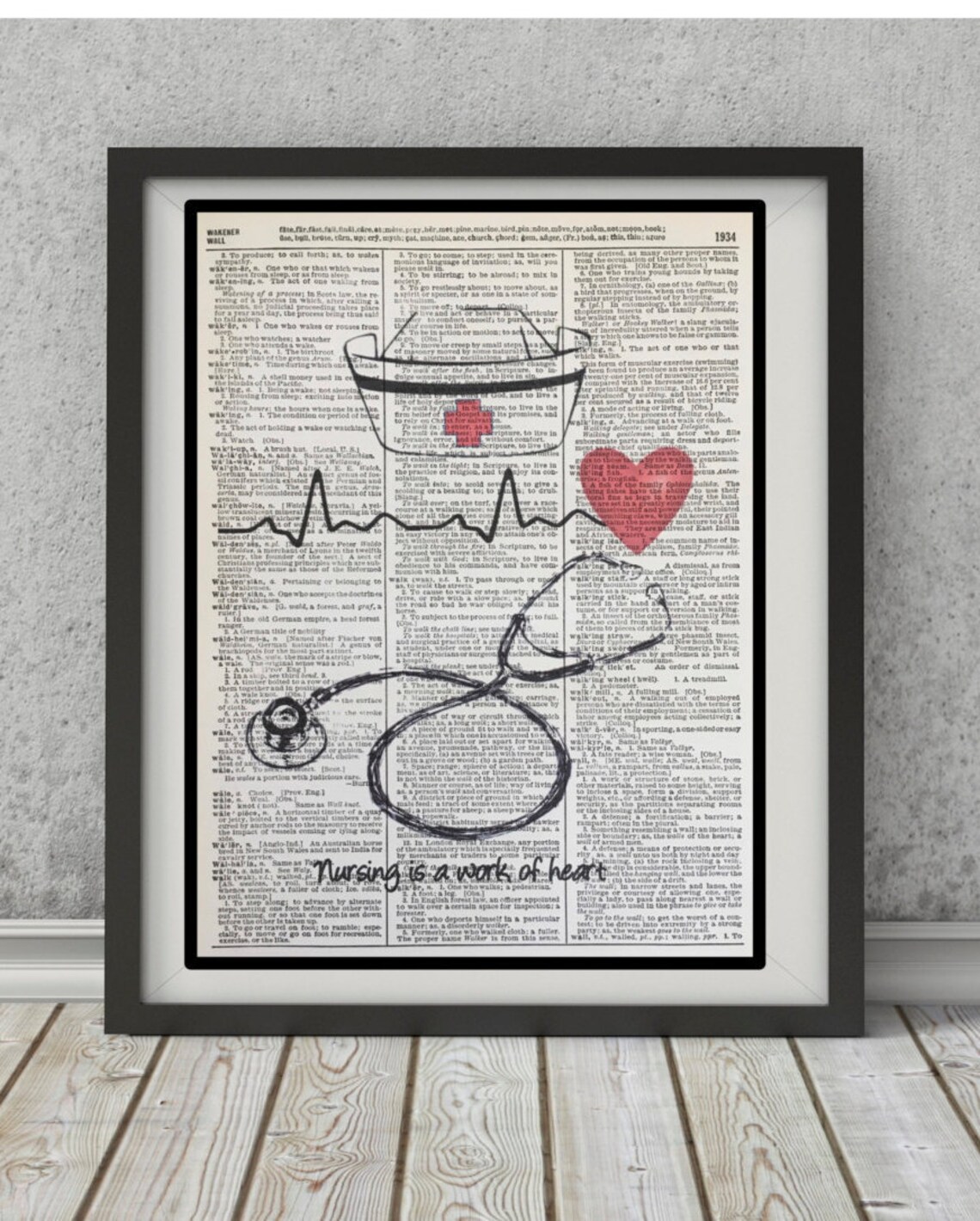 Nursing Print Nurse Printsnursingnursing Giftsnurses - Etsy
