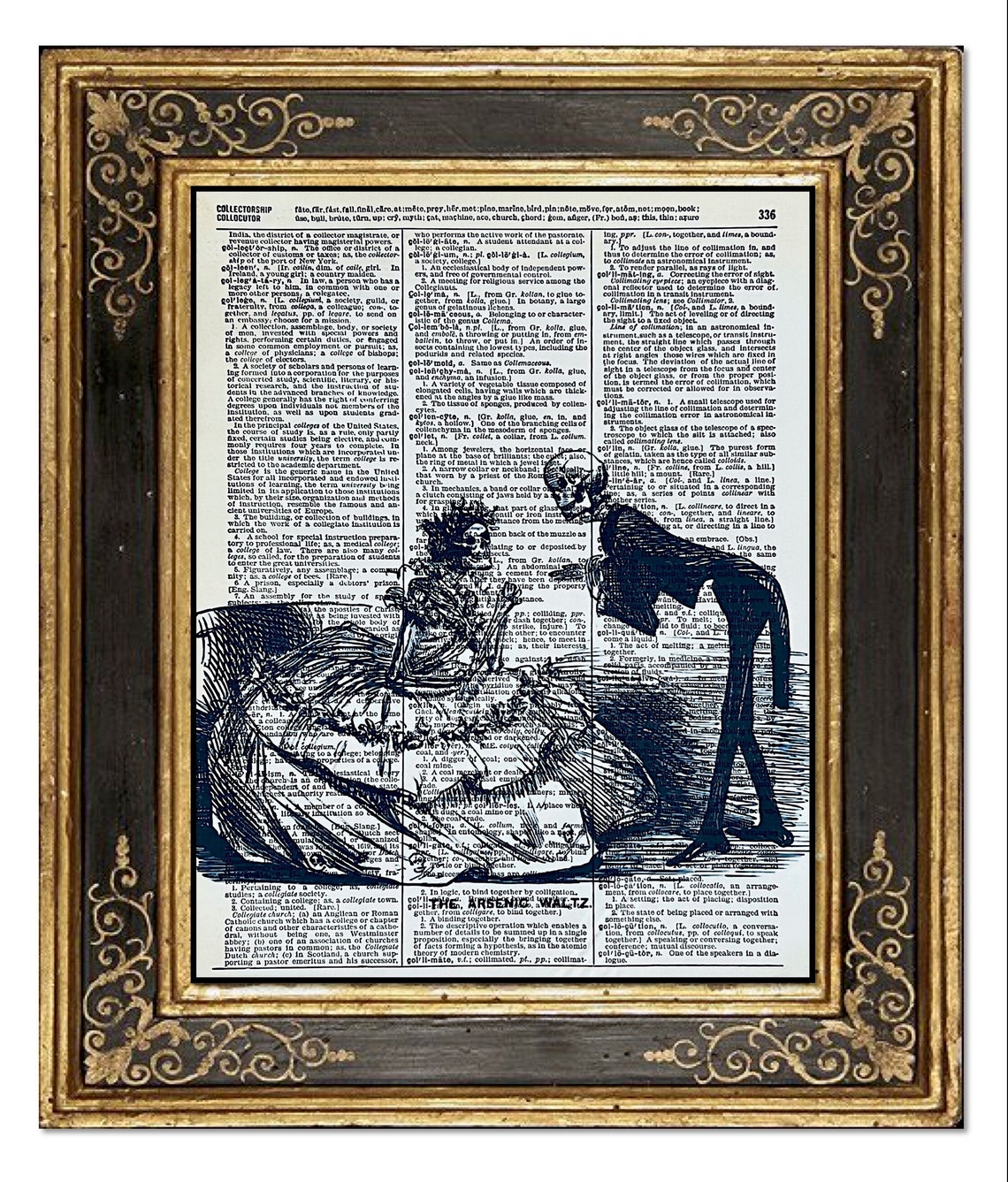 Arsenic Waltz Skeleton Print: Gothic Victorian Dictionary Art (8x10) - Etsy