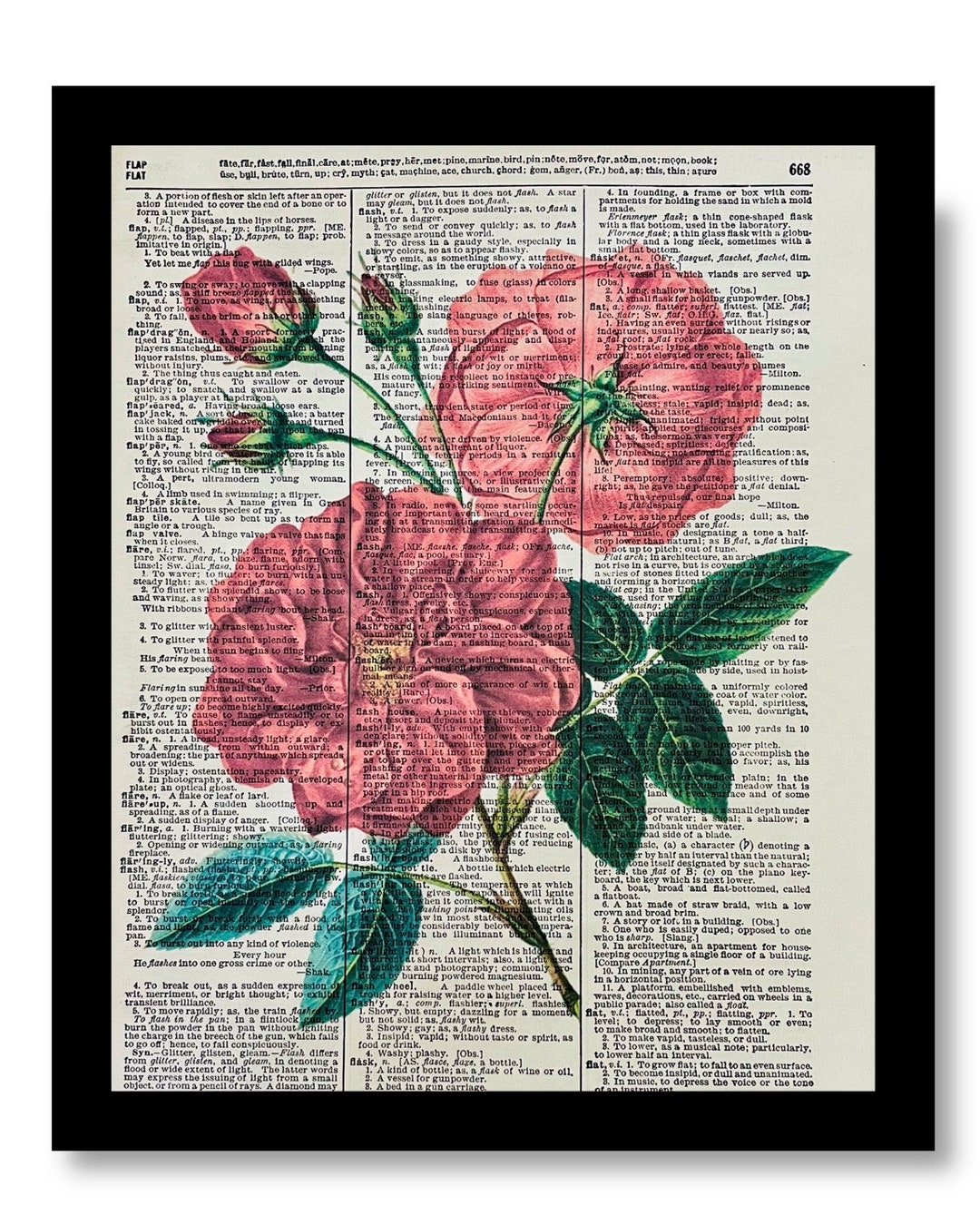 Red Roz Print Wild Red Rose, Red Rose Print, Vintage Florals, Vintage Botanical ...