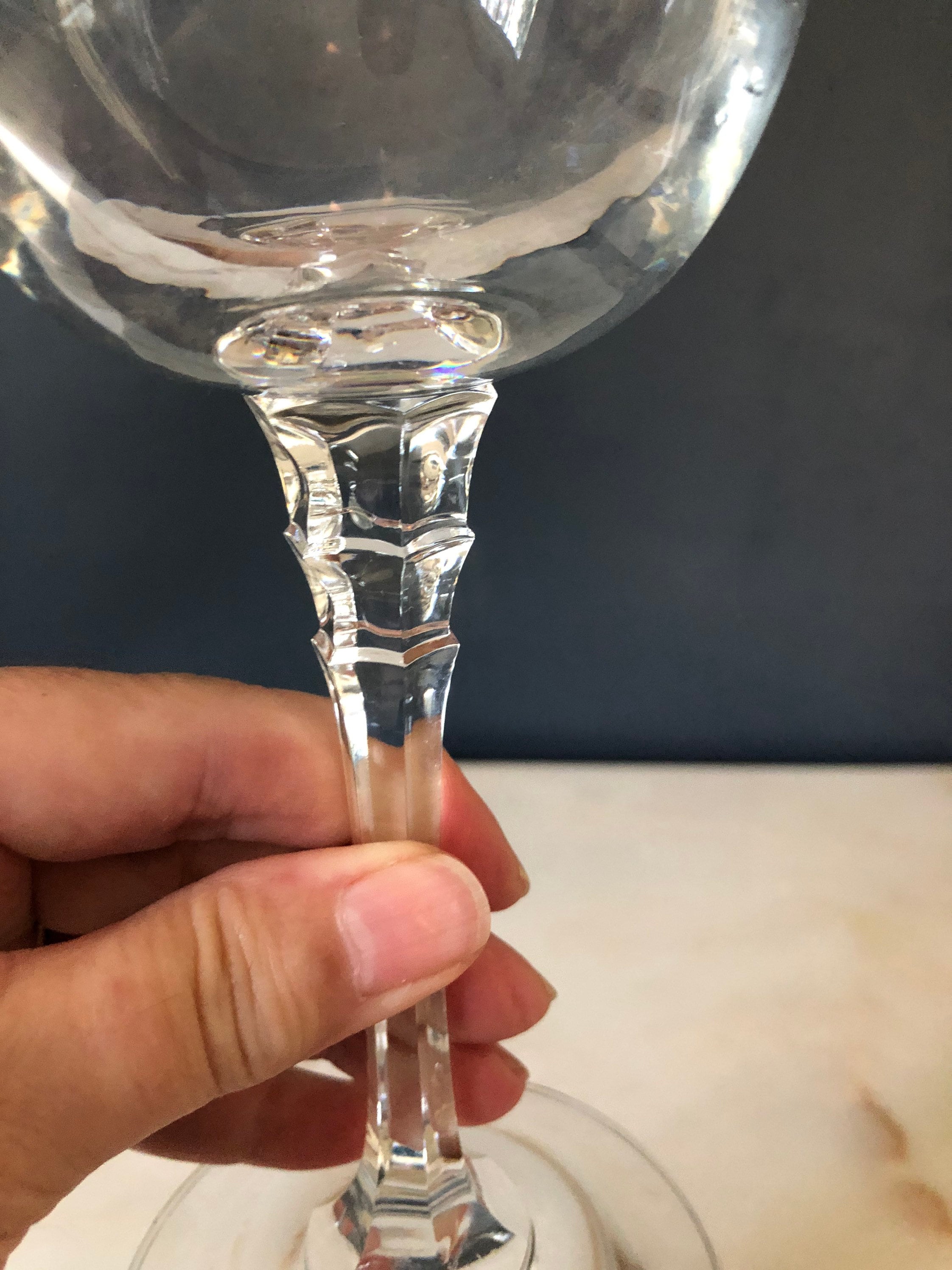 Vintage Lead Crystal Water Goblet Etsy