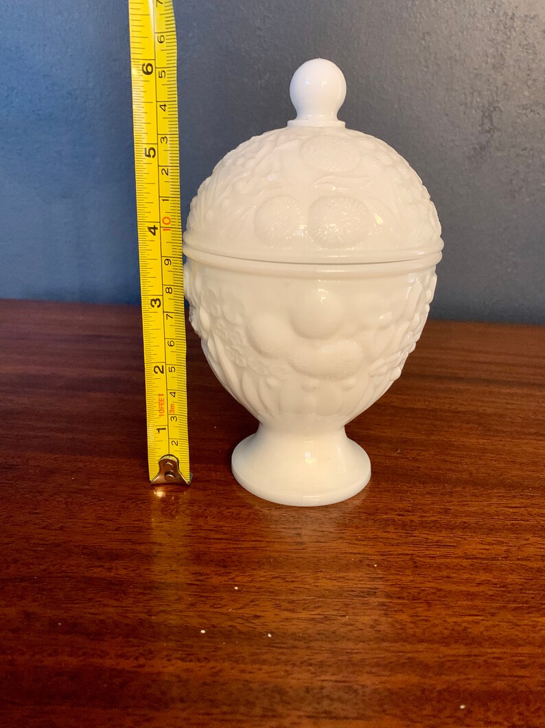Avon Milk Glass Egg Candy Dish With Lid Covered Candy Dish Etsy