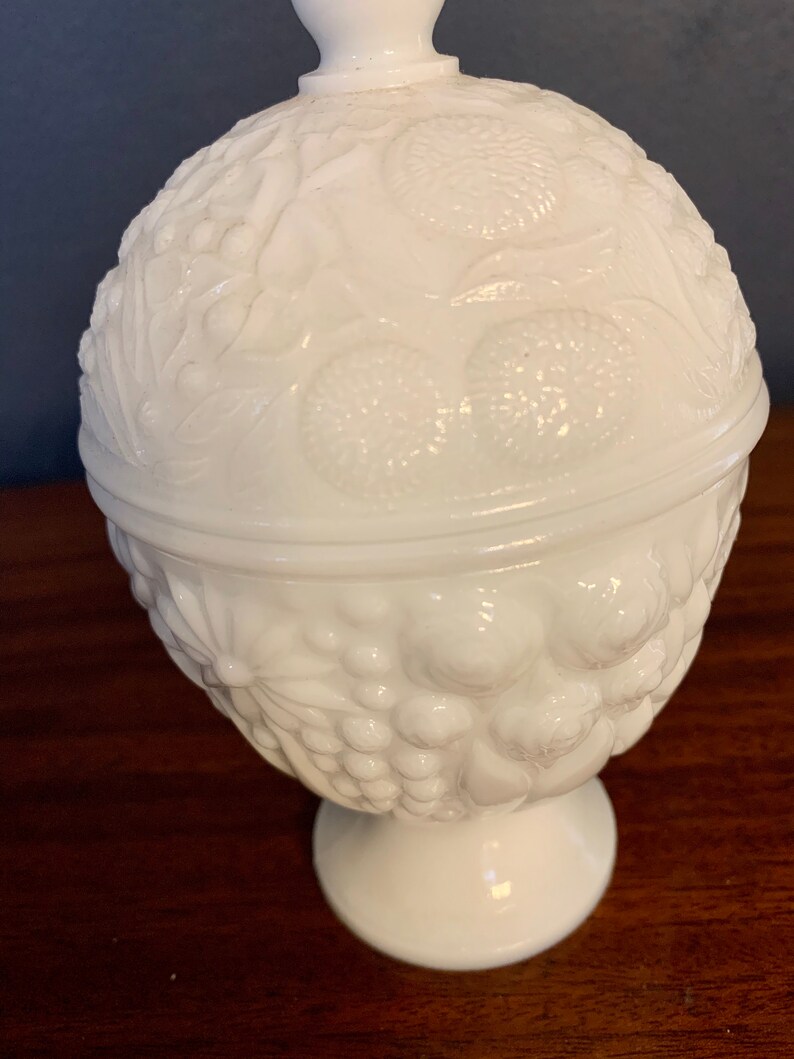 Avon Milk Glass Egg Candy Dish With Lid Covered Candy Dish Etsy