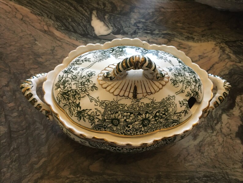 Antique Vintage Excellent Stirling Keeling & Co Green and Etsy