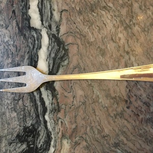 Antique English Elkington Silver Plate  Bread Fork