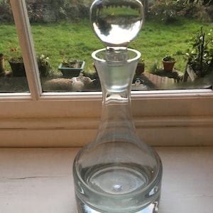 Rare Huge Mid Century English Glass Decanter Flawless