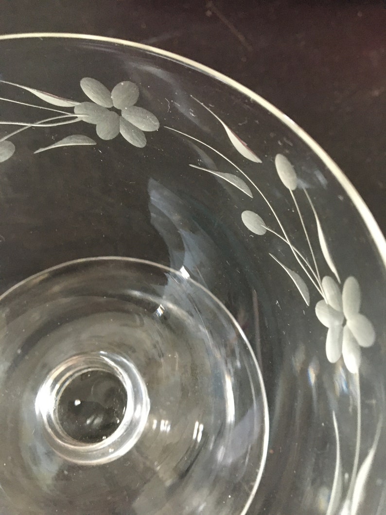 Vintage 6 Cut Glass Crystal Pudding Bowls Champagne Glasses Etsy