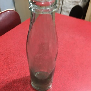 Vintage Glass Victorian Large Green Milk Bottle