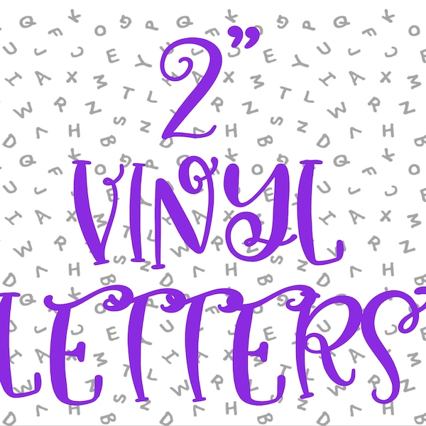 2" Tall Adhesive Vinyl Personalized Custom Glass Letter Initial Craft Project Store Graphics