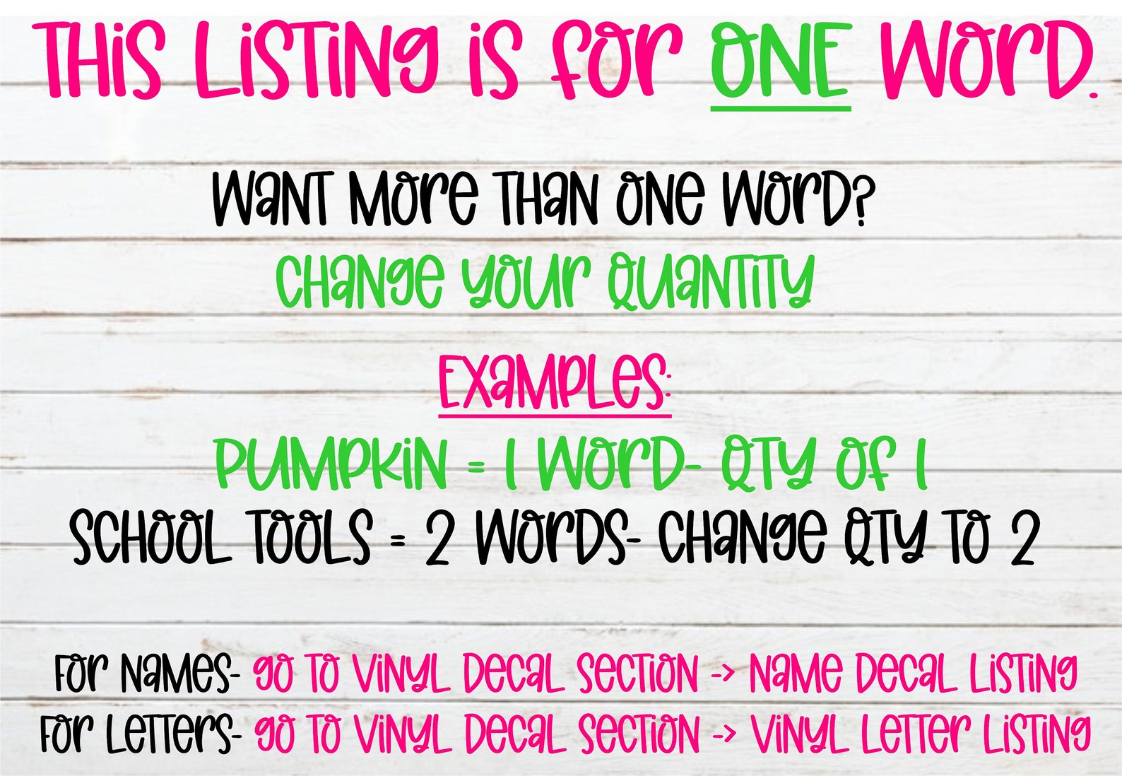 Vinyl Word Sentence Decal Adhesive Craft Project Labels Etsy