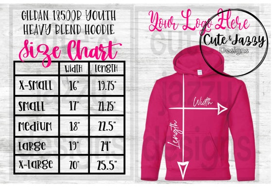 gildan hoodie youth size chart